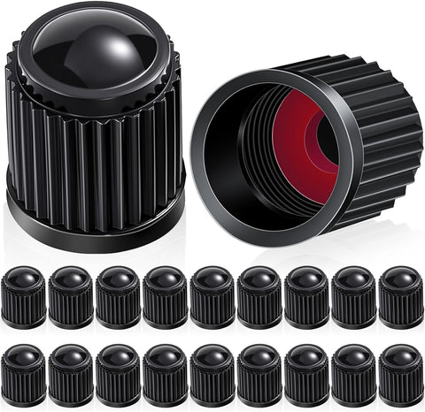 Outus 20 Pcs Tire Valve Stem Caps Universal Tire Caps,Black