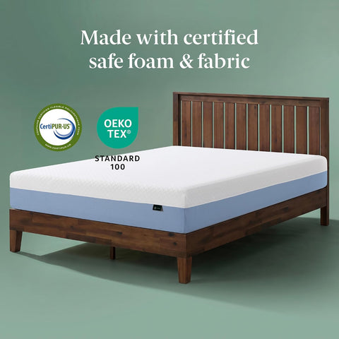 Zinus 8 Inch Twin Cooling Essential Memory Foam Mattress, Medium Feel
