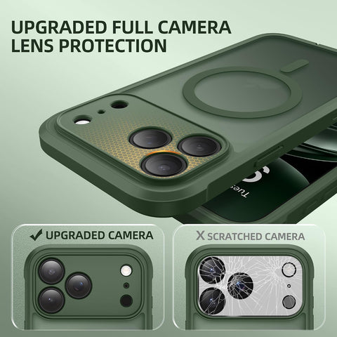 BERFY for iPhone 17 Pro Case, Compatible with MagSafe, Midnight Green