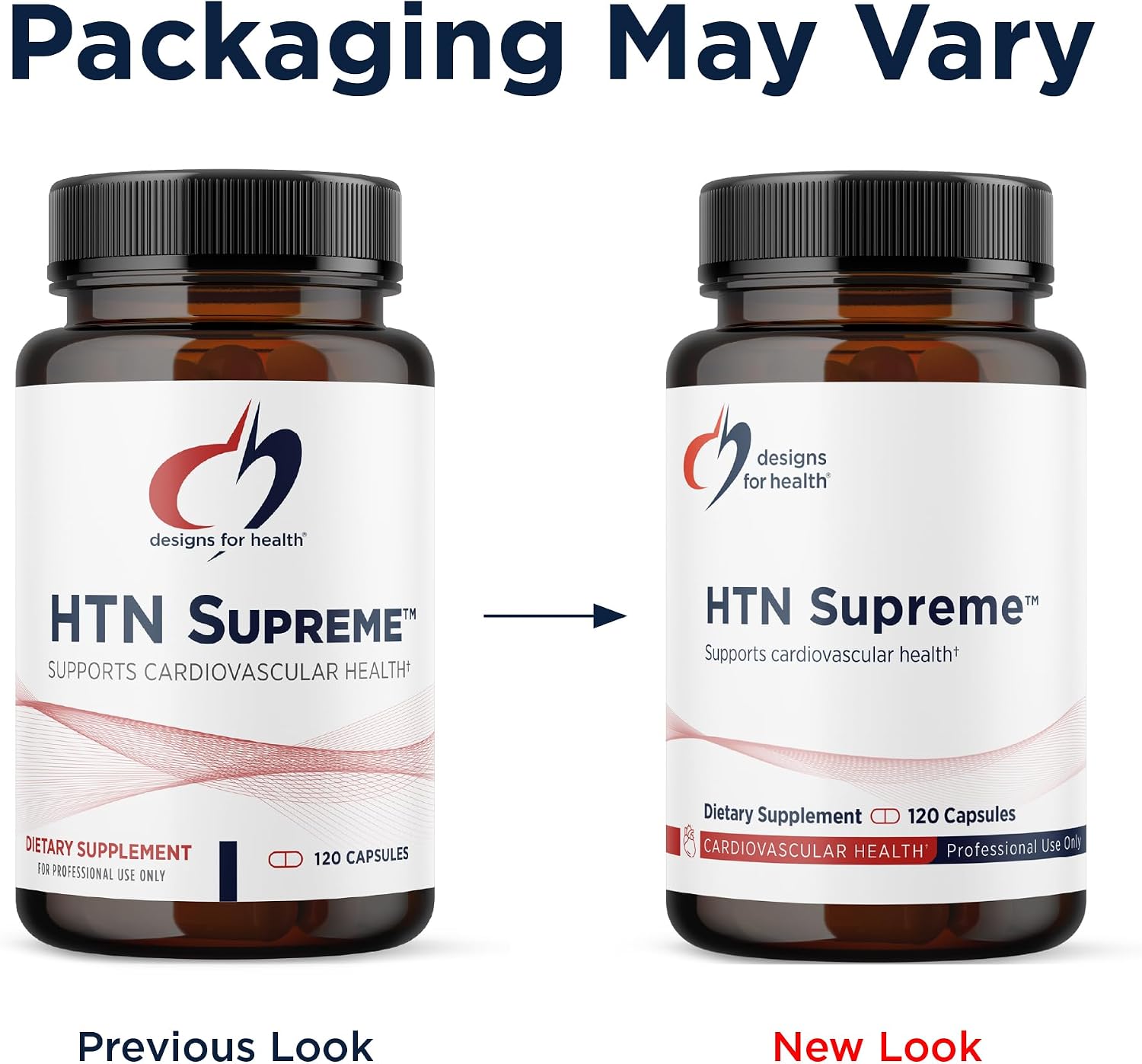 Designs for Health HTN Supreme - Cardiovascular Support with Bonito + Grape Seed Extract Supplement Designed to Help Promote Healthy Blood Pressure (120 Capsules)