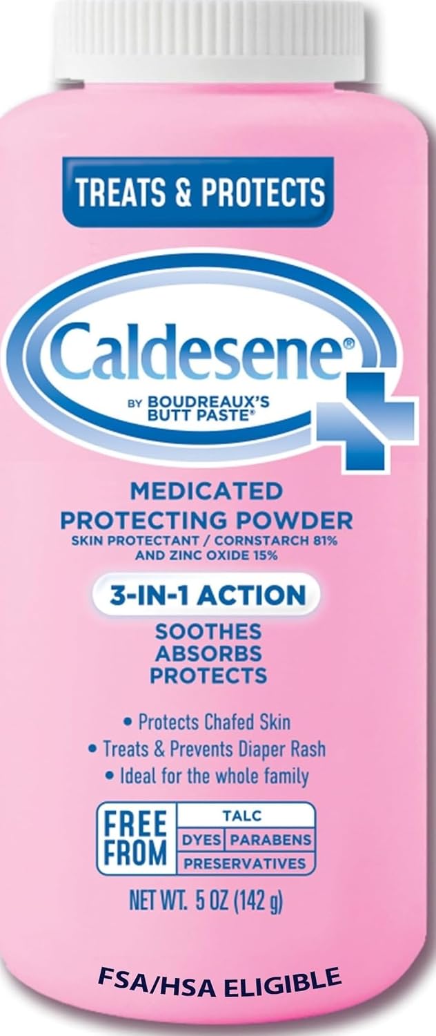 Caldesene Medicated Protecting Body Powder with Zinc & Cornstarch, 5 Oz