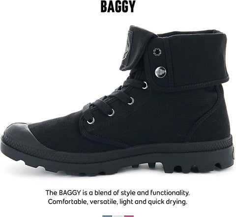 Palladium Men's Baggy Foldable Cuff Canvas Combat Ankle Boots