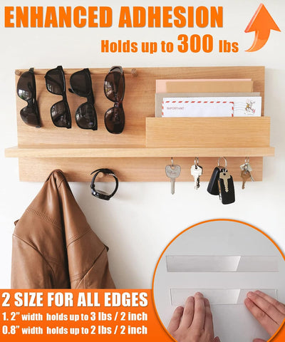Double Sided Tape Heavy Duty, 2 Rolls, 240" Nano Tape for Wall Mounting