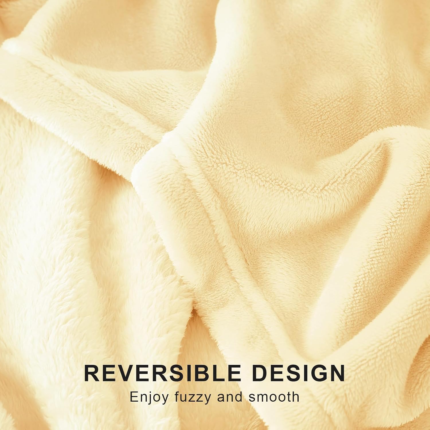 Hansleep Queen Bright Yellow Fleece Blanket, Soft Flannel Bed Blanket