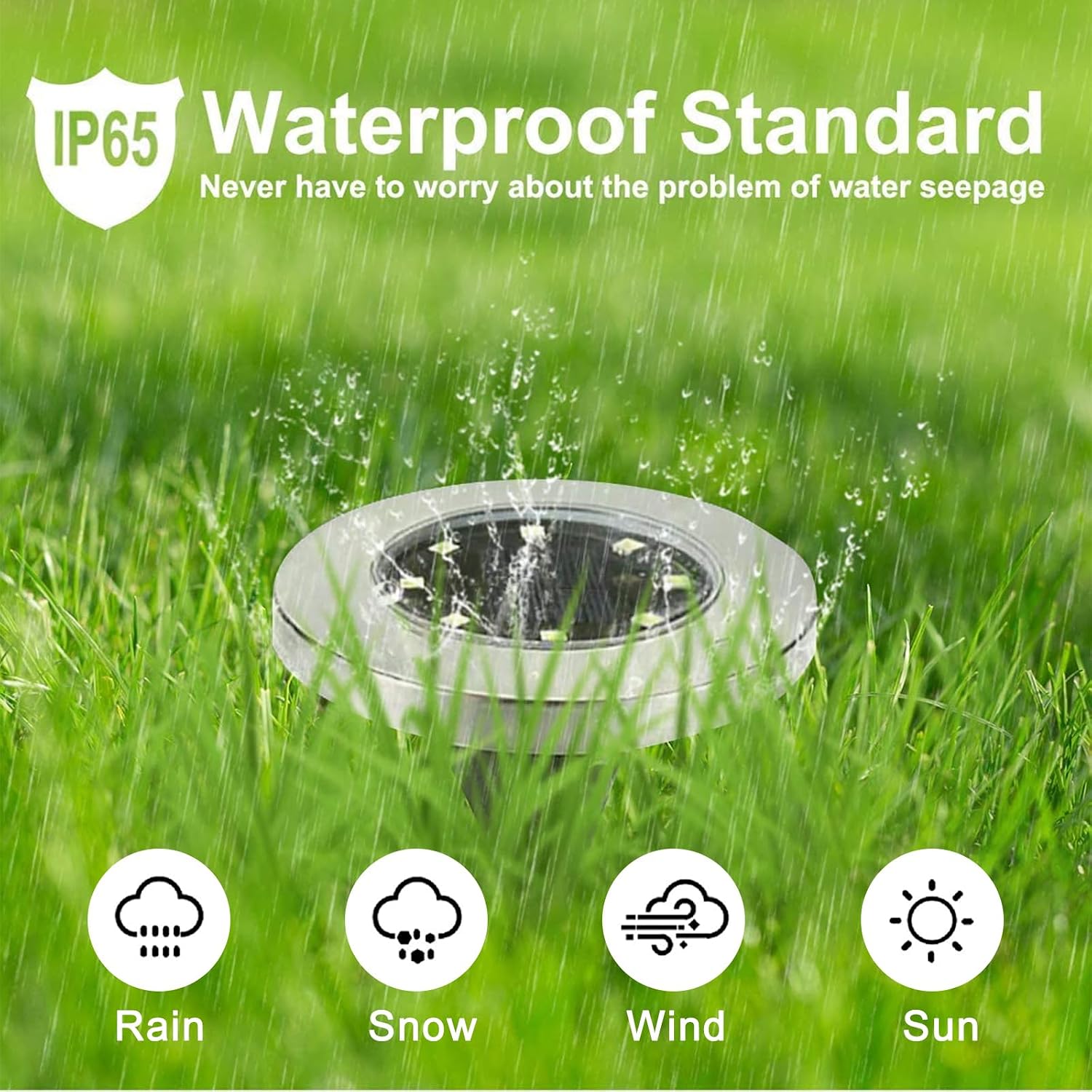 4.6 Inch Diameter Solar Ground Lights, Waterproof Solar Garden Lights, Outdoor Garden Waterproof Bright in-Ground Light, Landscape Lighting for Pathway,Yard,Lawn,Patio,Walkway (16 Pack Warm Light)