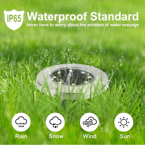 4.6 Inch Diameter Solar Ground Lights, Waterproof Solar Garden Lights, Outdoor Garden Waterproof Bright in-Ground Light, Landscape Lighting for Pathway,Yard,Lawn,Patio,Walkway (16 Pack Warm Light)