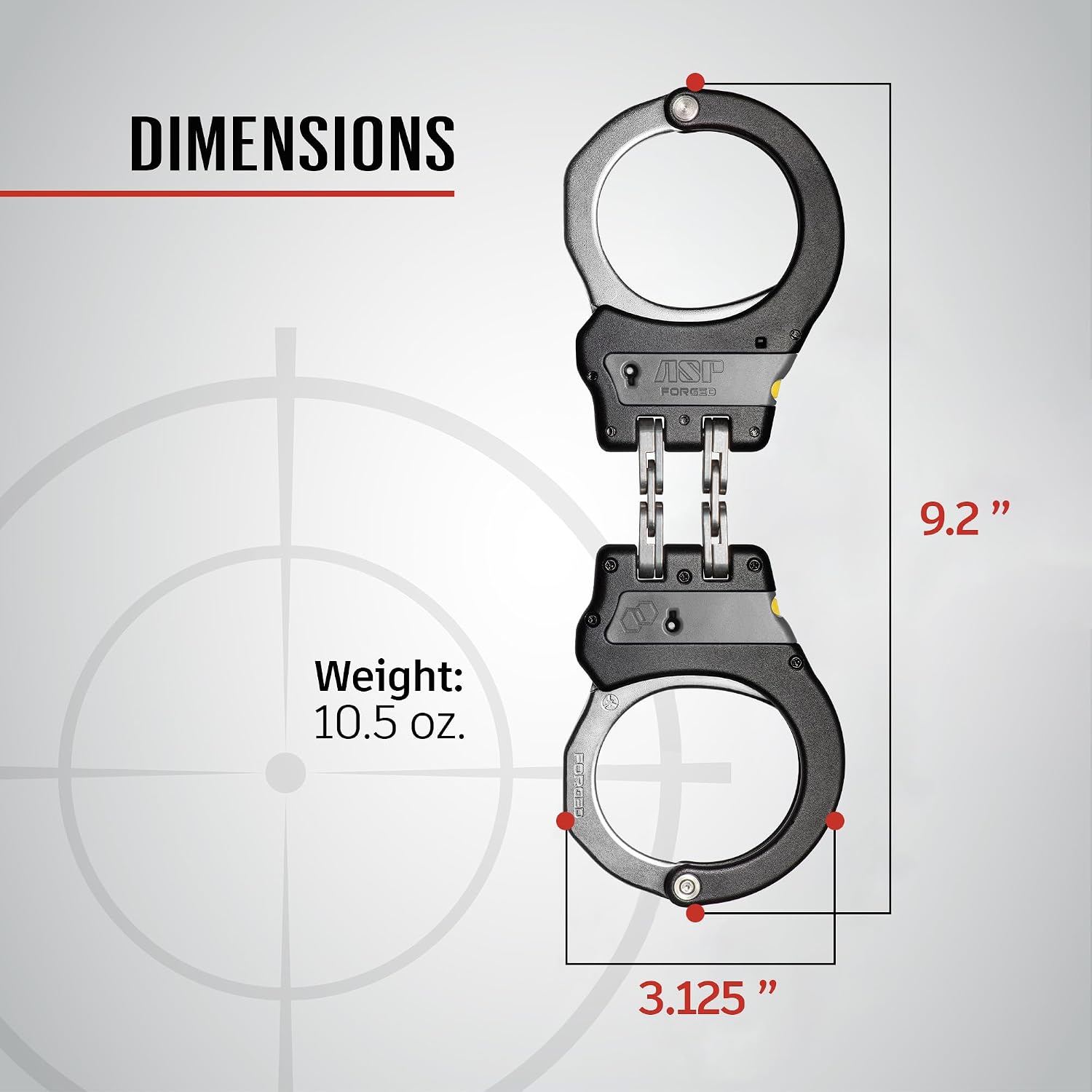 ASP Identifier Keyless Double-Lock Plus Cuffs, Chain, Forged Aluminum Frame