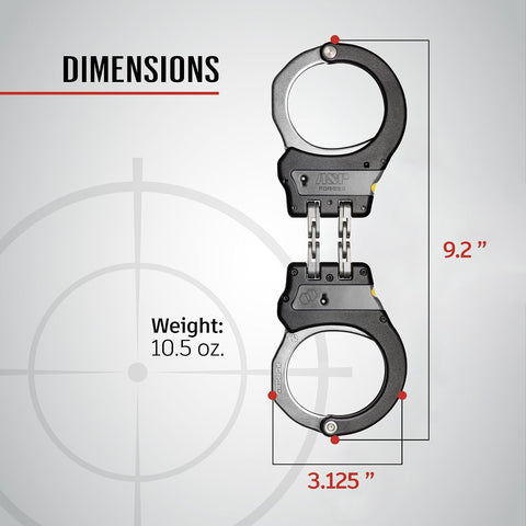 ASP Identifier Keyless Double-Lock Plus Cuffs, Chain, Forged Aluminum Frame