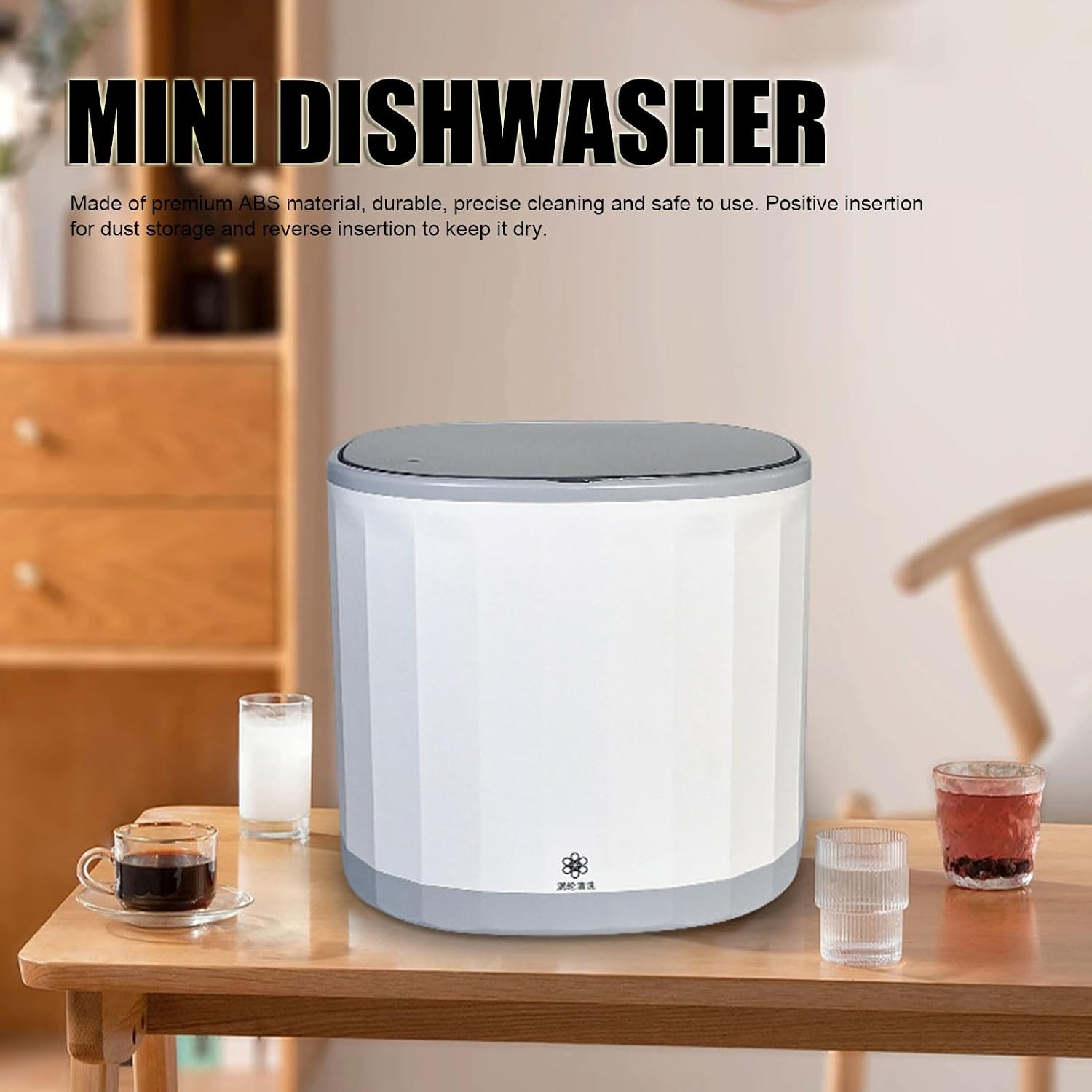 Rechargeable Dish Washing Machine, Portable Sink Dishwasher with 7.5 L Built in Water Tank 360° Dual Spray Arms for Home and RV