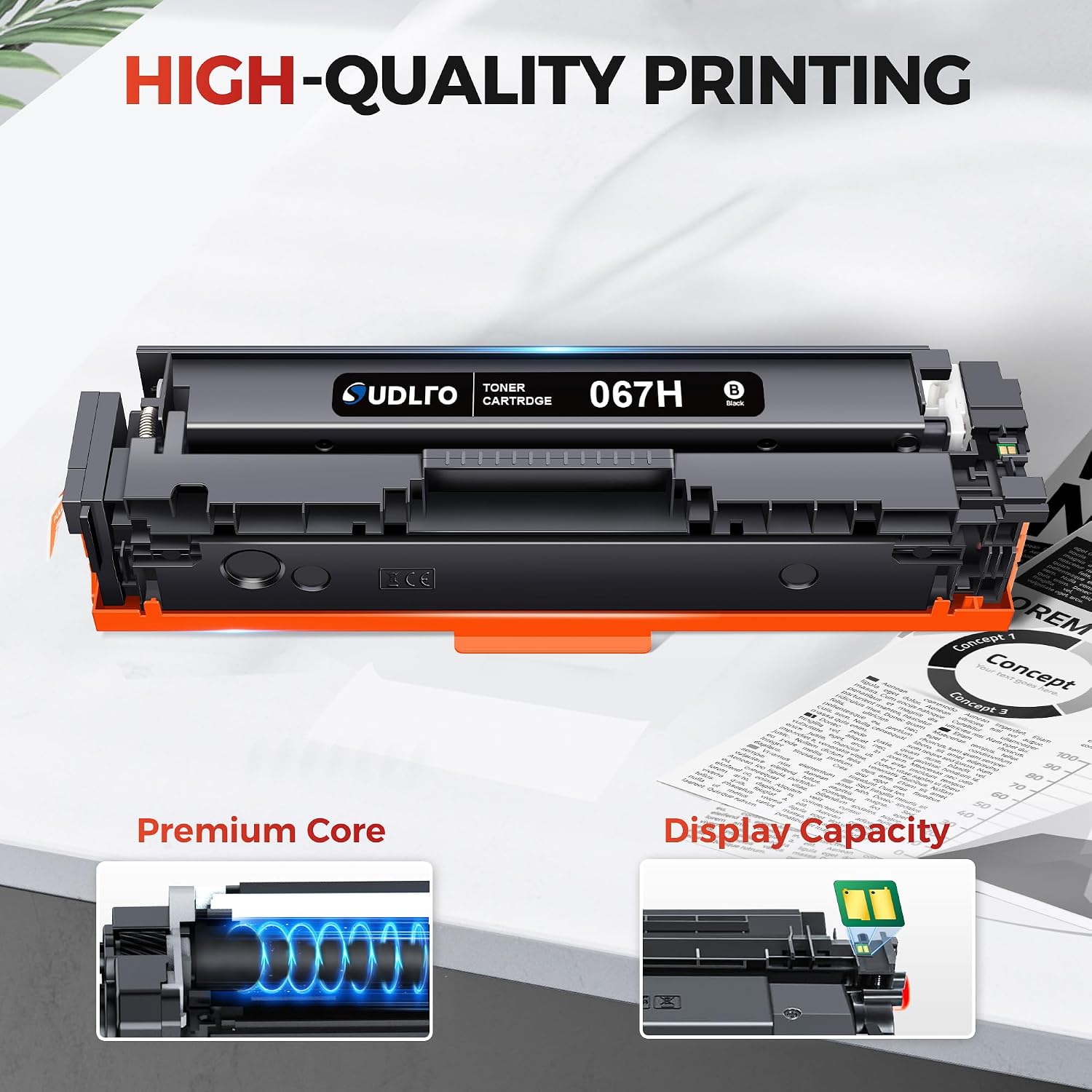 067H Black Toner Cartridge 2 Pack Work for Canon MF654cdw Toner Cartridges