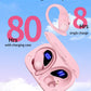 Bluetooth Headphones Wireless Earbuds 80hrs Playtime Wireless Charging Case Digital Display Sports Ear buds with Earhook Premium Deep Bass IPX7 Waterproof Over-Ear Earphones for TV Phone Laptop Pink