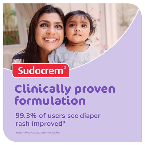 Sudocrem Baby Diaper Rash Cream, Skin Protectant with Zinc Oxide, 4.4oz