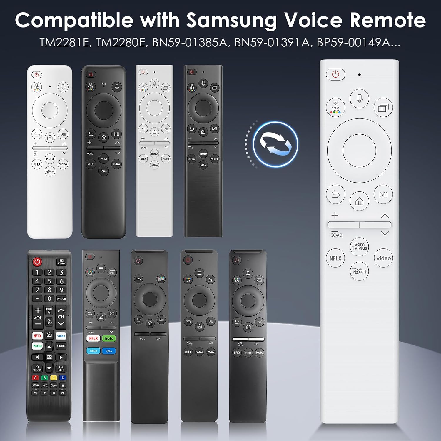 Replacement for Samsung Frame Smart TV Voice Remote Control