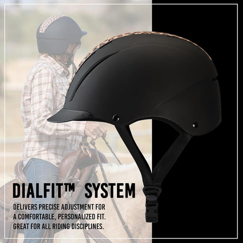 Troxel Spirit Duratec Full Coverage Horse Riding Helmet, Adjustable Fit
