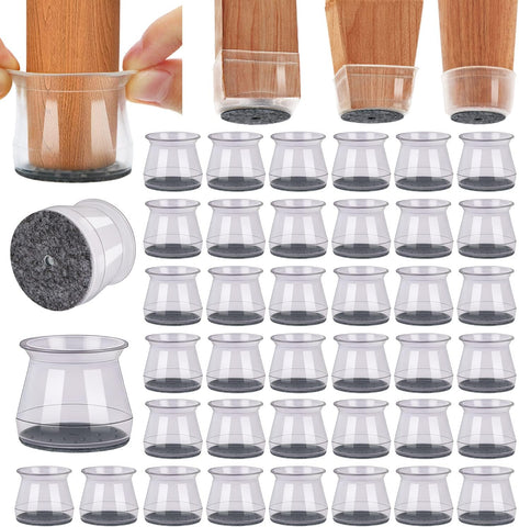 BUMACO 40Pcs Chair Leg Floor Protectors for Hardwood Floors Anti-Scratch