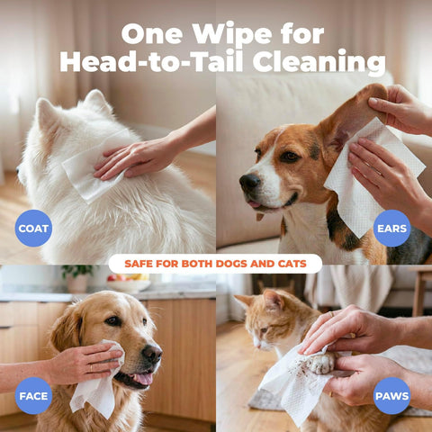 Best Pet Supplies Cleaning Dog Wipes - Moisturizing Coconut 100 Count