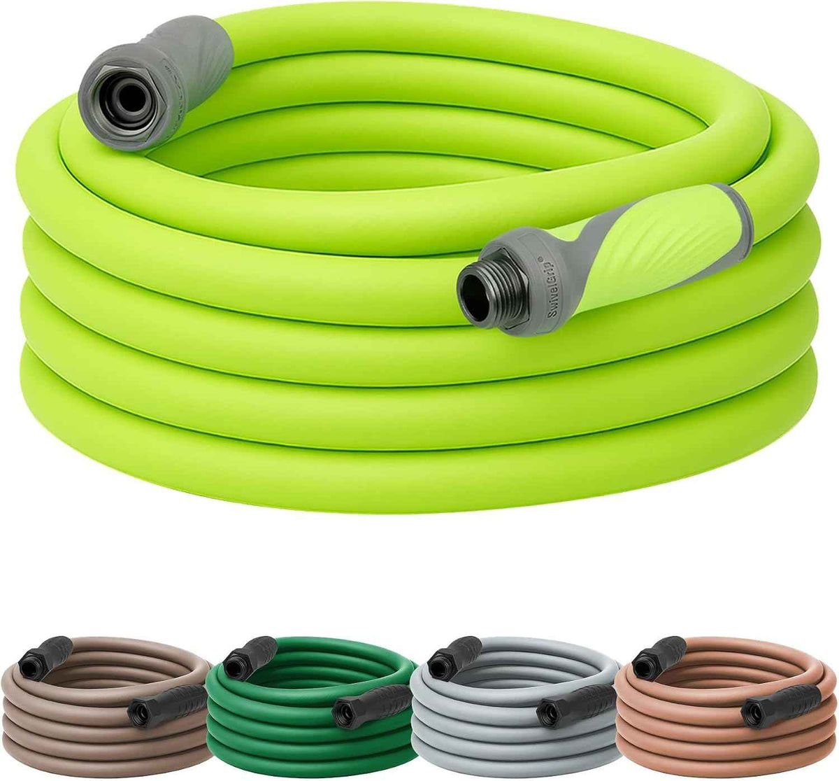 Flexzilla Garden Hose with SwivelGrip, 5/8 in. x 50 ft., Lightweight All-Weather Water Hose, Durable and Flexible, Leak-Free Connections