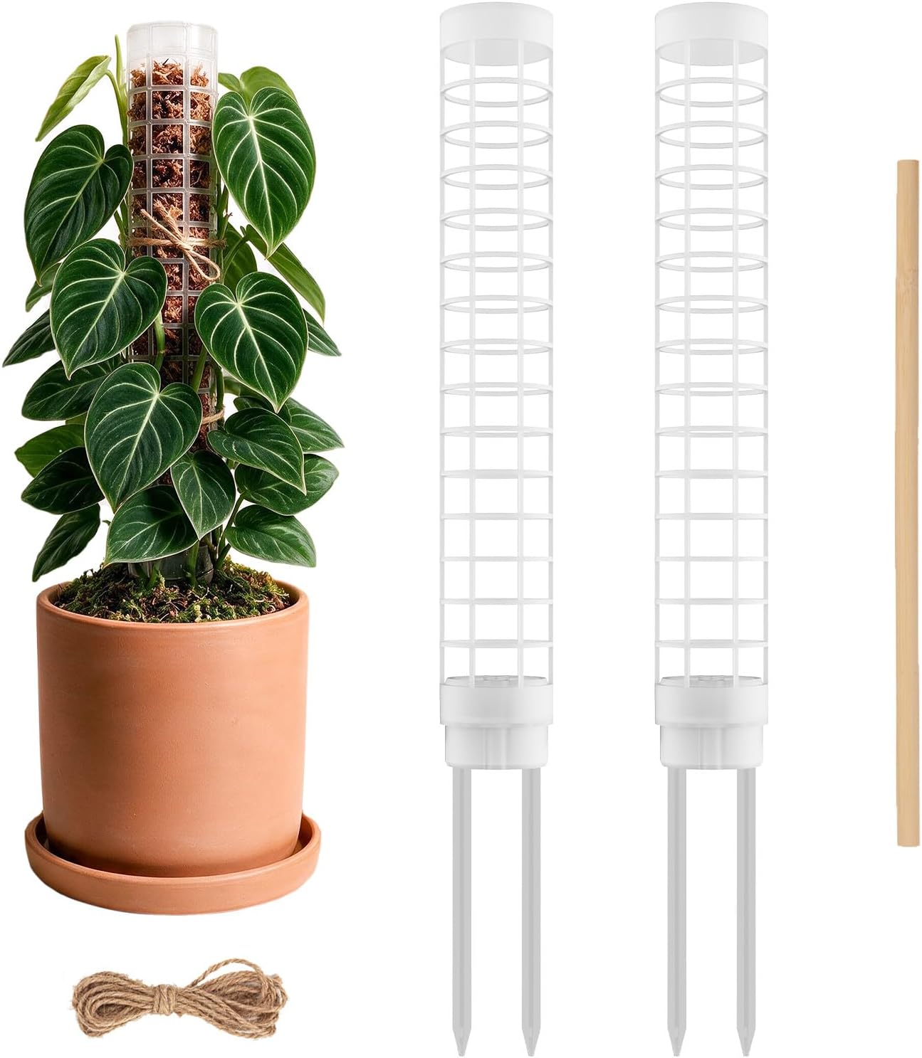Small Moss Pole for Monstera, Plastic Moss Poles for Climbing Plants Indoor