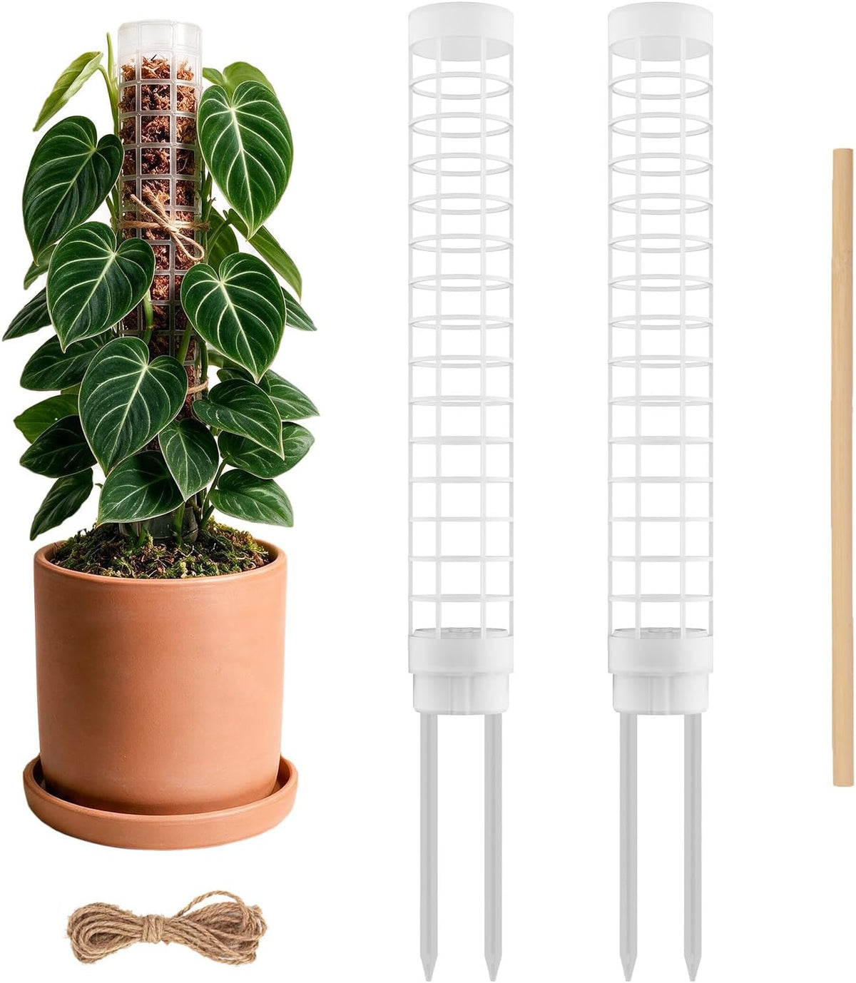 Small Moss Pole for Monstera, Plastic Moss Poles for Climbing Plants Indoor
