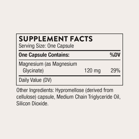 THORNE Magnesium Glycinate, Chelated Magnesium Supplement, 90 Capsules