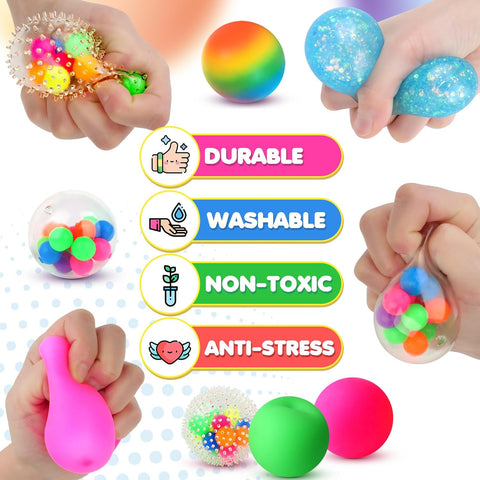 6 Set Squishy Sensory Stress Squeezing Balls for Adults