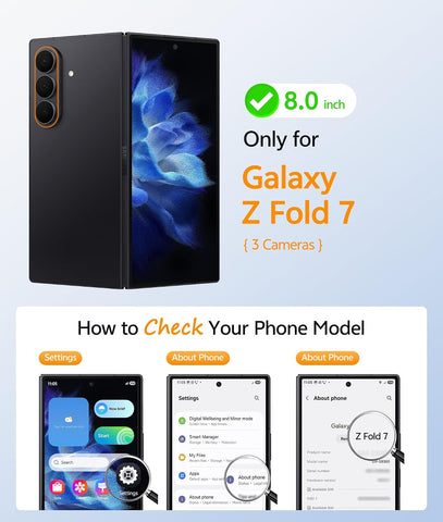 FNTCASE for Samsung Galaxy Z Fold 7 Case, Hinge Protection, Fit for Magsafe