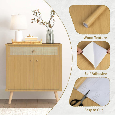 Abyssaly Wood Grain Contact Paper Peel and Stick Self Adhesive Wallpaper