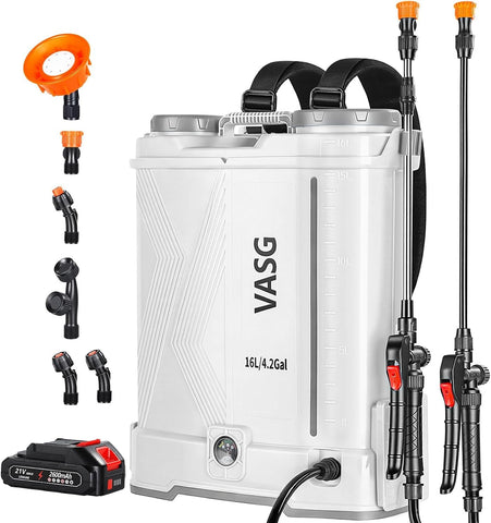 Battery Powered Backpack Sprayer 4 Gallon, 21V 2.6Ah Electric Sprayer