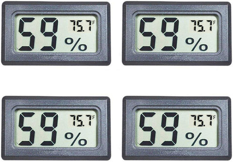 4-Pack Mini Indoor Temperature Humidity Meters Digital Gauge