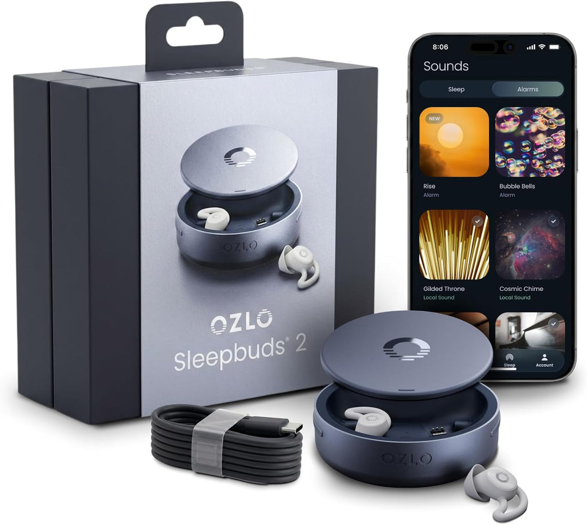 Ozlo Sleepbuds® 2 - Sleep Earbuds, Snoring & Noise Masking Headphones