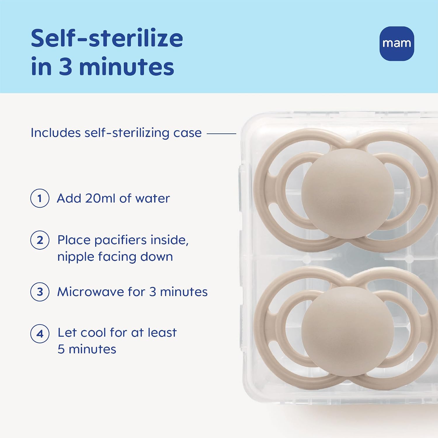 MAM Perfect Baby Premium Pacifier 16+ Months, Extra Thin Nipple, 2 Pack