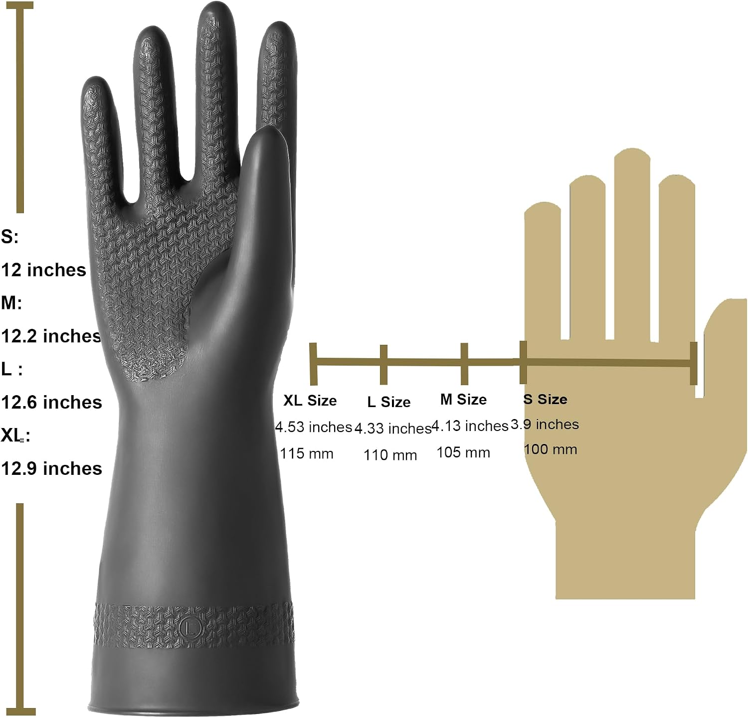 Chemical Resistant Latex Gloves, Cleaning Protective Safety Work