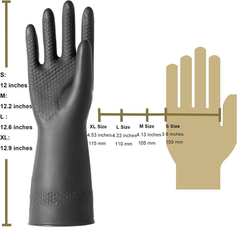 Chemical Resistant Latex Gloves, Cleaning Protective Safety Work