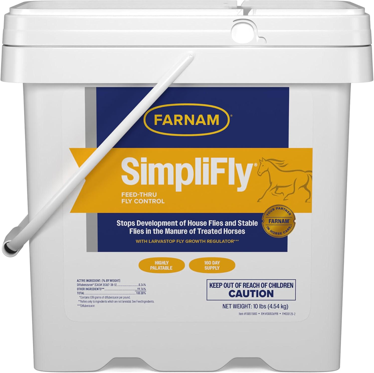 Farnam SimpliFly for Horses, Feed Through Fly Control for Horses, 10 lb