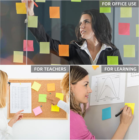(24 Pads) Sticky Notes 3x3 Inches,Bright Colors Self-Stick Pads