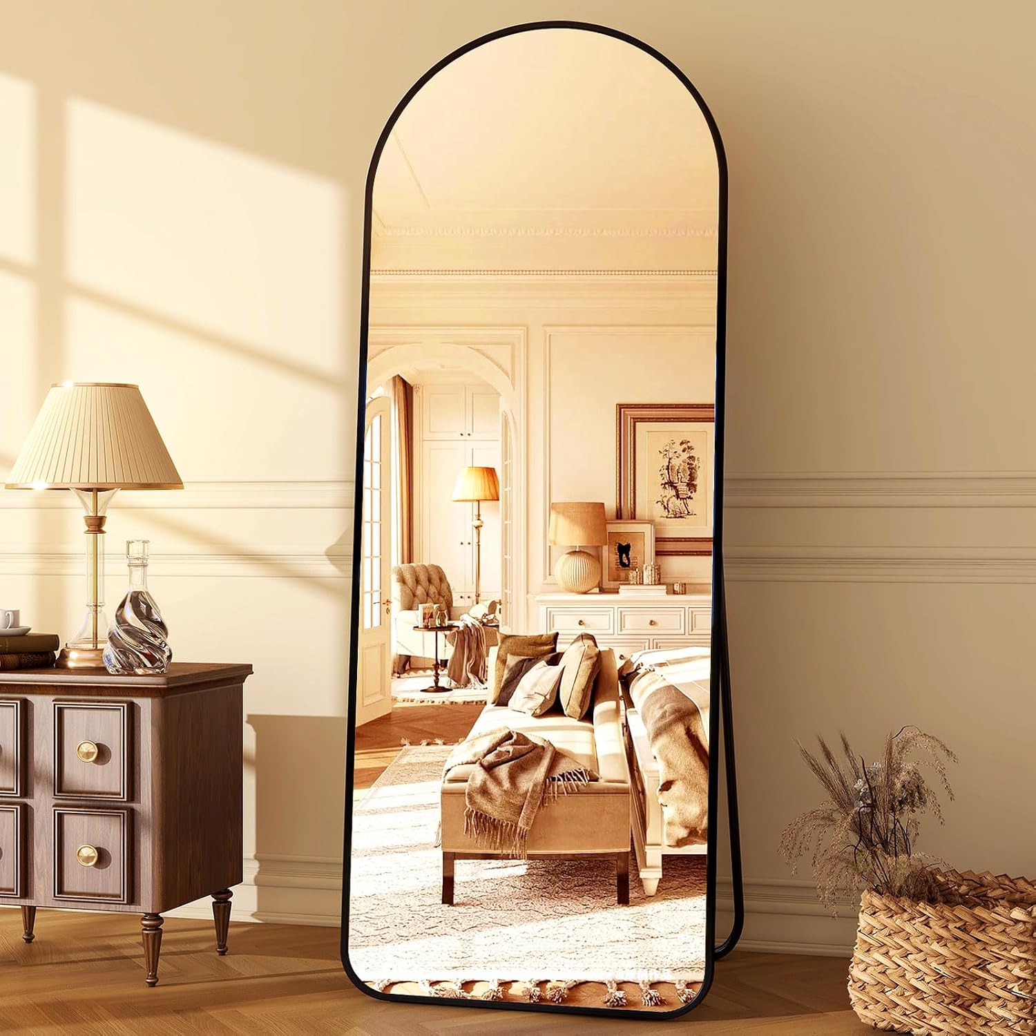 HARRITPURE 64"x21" Arched Full Length Mirror Floor Mirrors