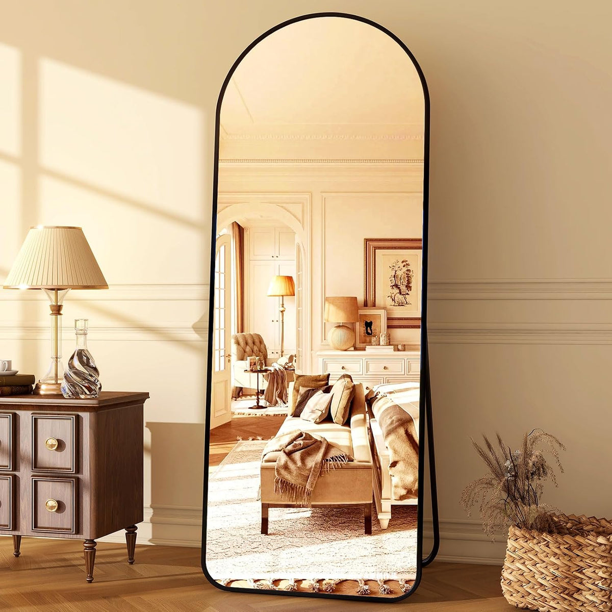 HARRITPURE 64"x21" Arched Full Length Mirror Floor Mirrors