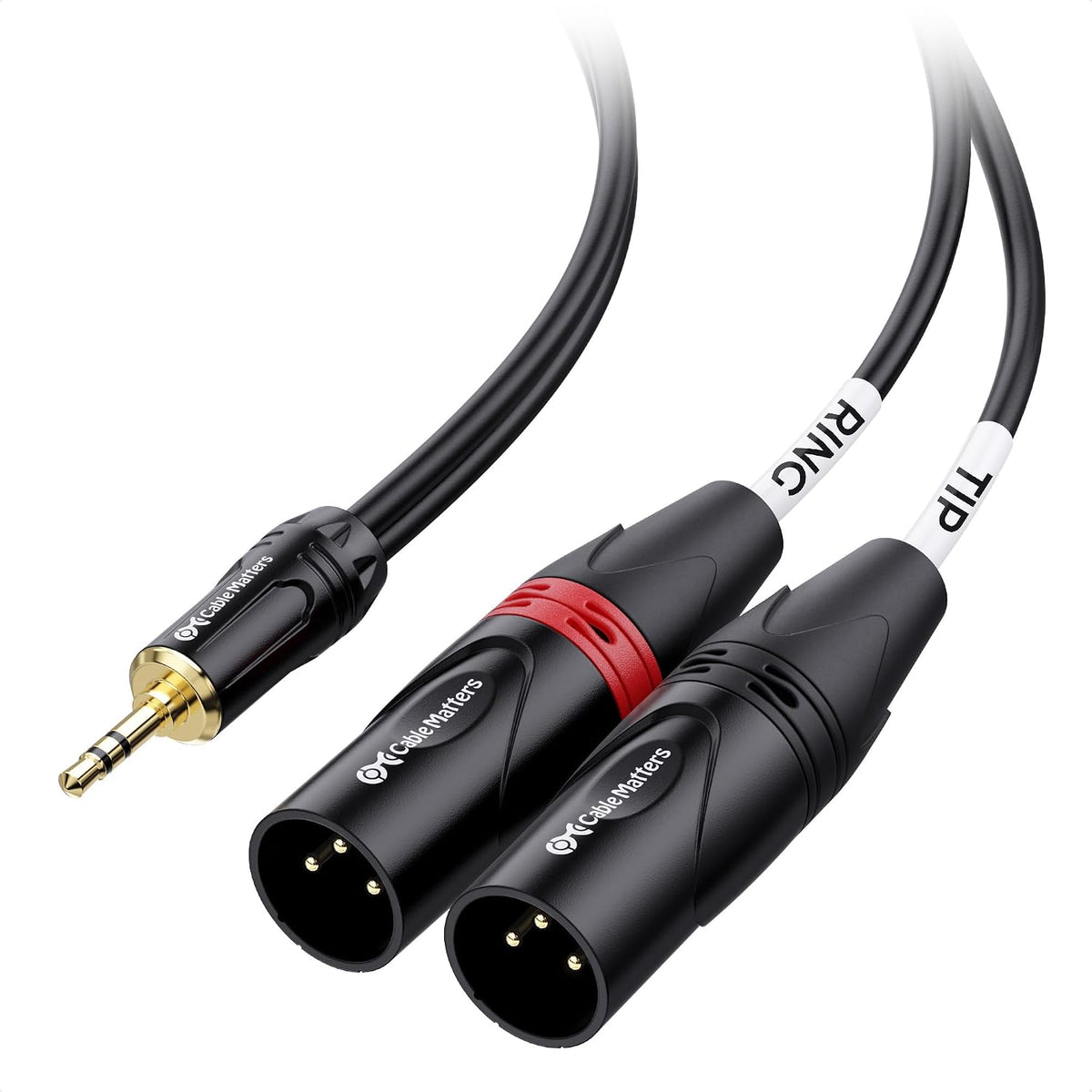 Cable Matters 3.5mm TRS to 2 XLR Cable, Male to Male, 6ft
