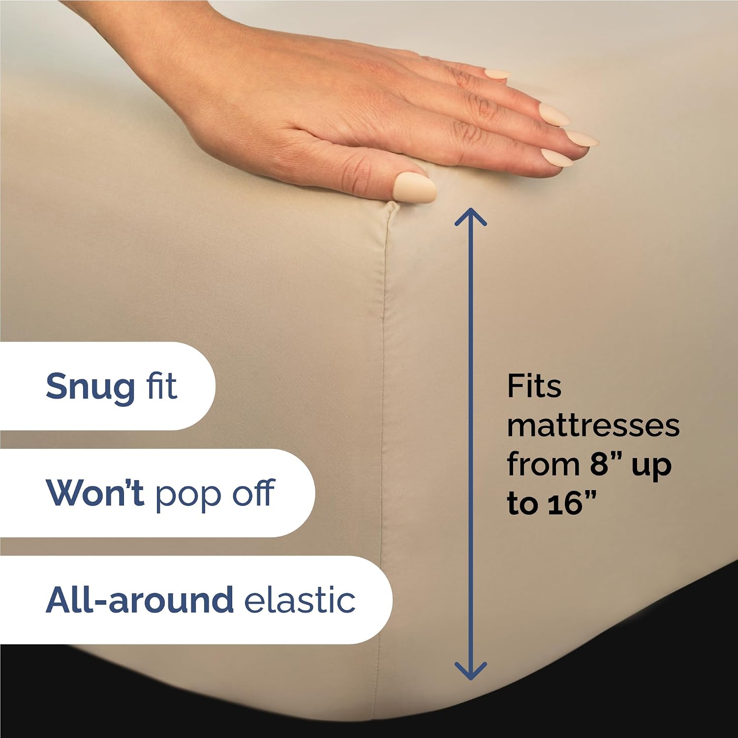 Full Size 4 Piece Sheet Set - Comfy Breathable & Cooling Sheets - Cream