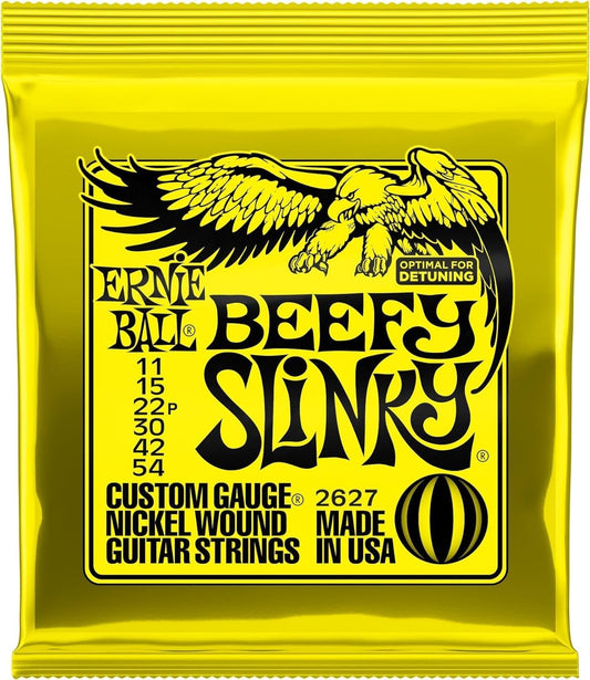 Ernie Ball Beefy Slinky Nickel Wound Electric Guitar Strings - 11-54 Gauge