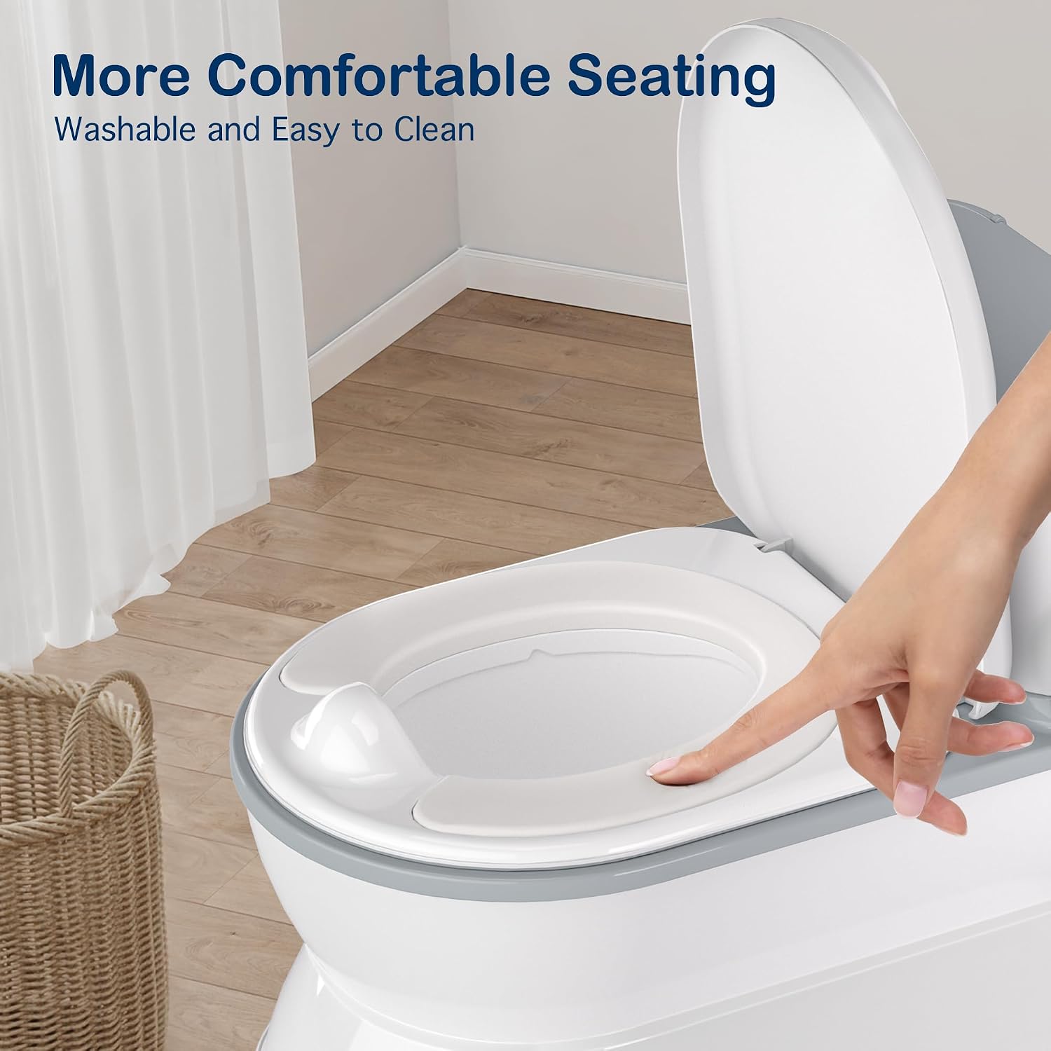CheerTry Toddler Potty Training Toilet, Larger Potty Chair, Detachable Seat