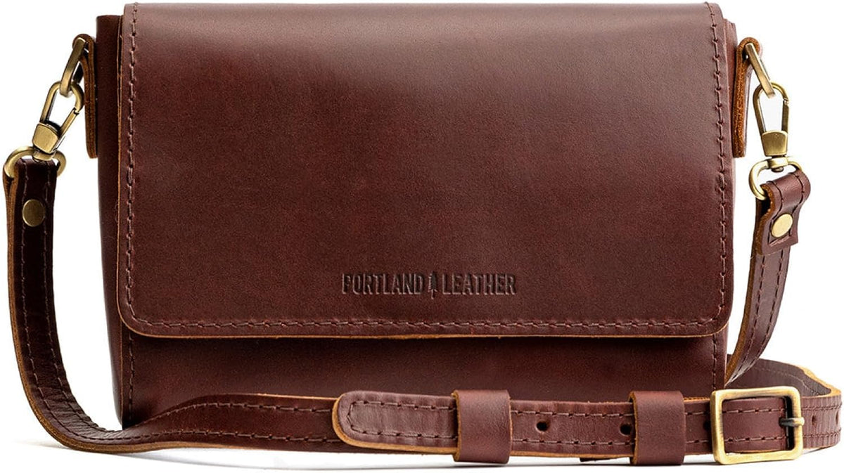 Portland Leather Goods Metro Mini Crossbody Bag for Women - Full-Grain