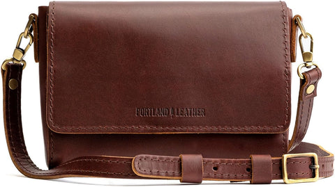 Portland Leather Goods Metro Mini Crossbody Bag for Women - Full-Grain