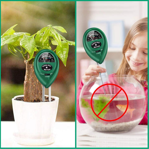 Soil Moisture Meter, Soil PH/Light Tester Plant Soil Test Kit Indoor Outdoor Use, Hygrometer Moisture Sensor Water Meter for Potted Plants Trees Lawn Farm Garden, No Battery Needed (Light Green)