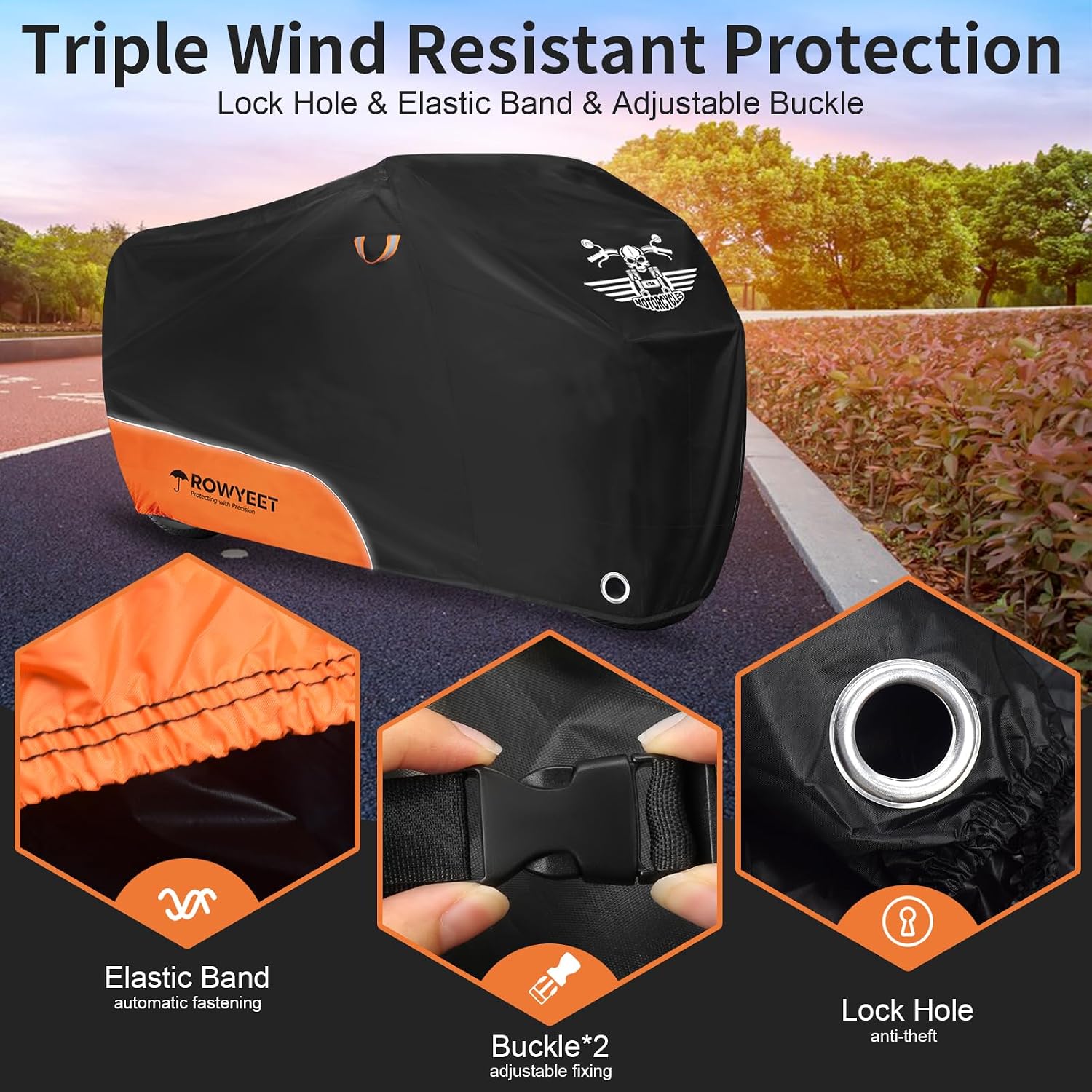 Motorcycle Cover Waterproof Outdoor Storage All Season Protection