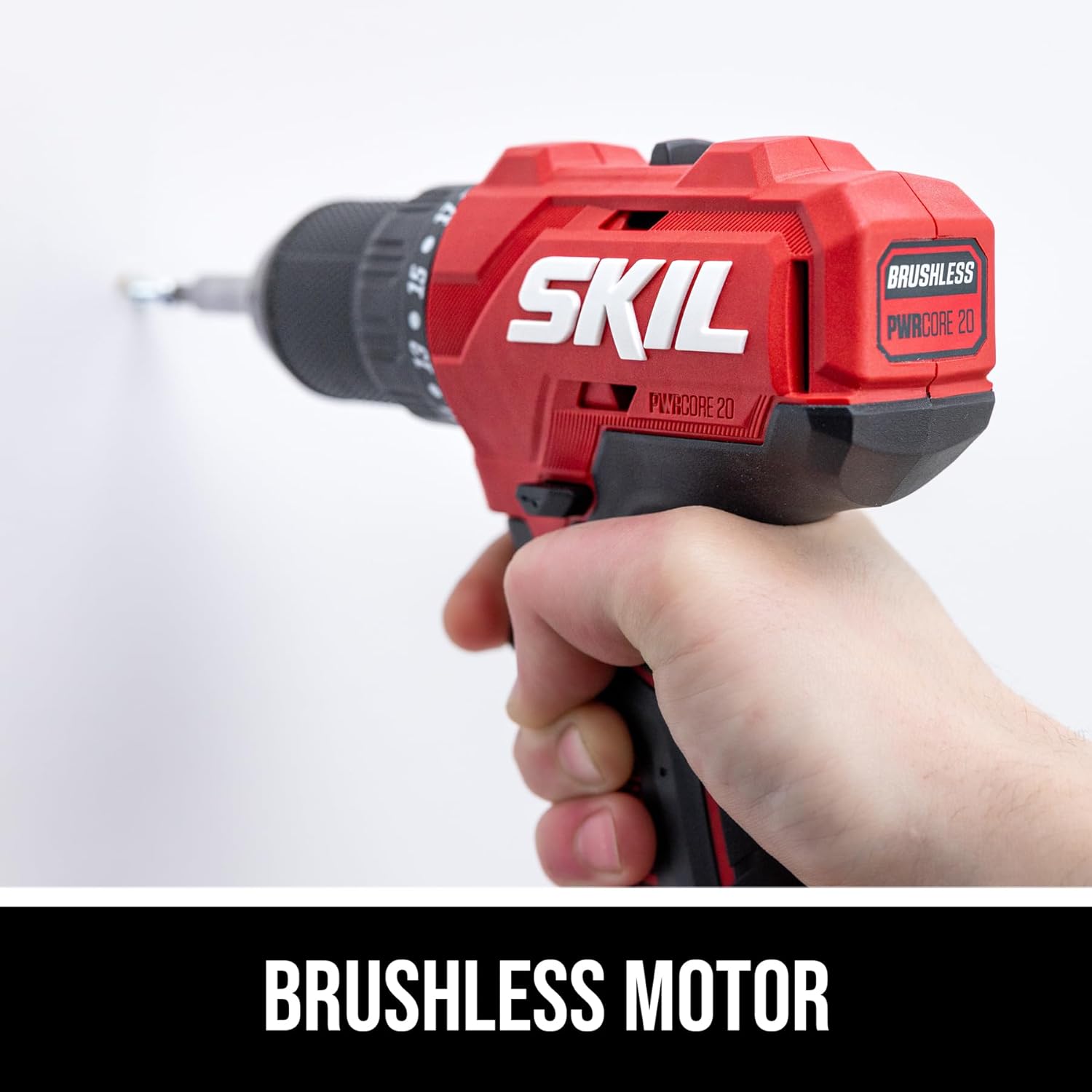 SKIL PWR CORE 20 Brushless 20V 1/2-Inch Drill Driver Kit, Includes 2.0 Ah Battery and Charger - DL6280B-10