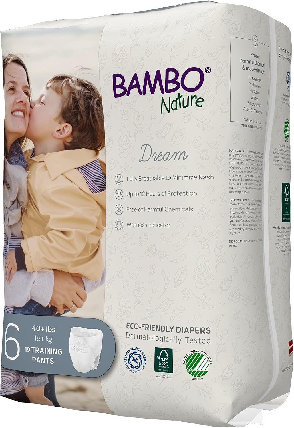 Bambo Nature Premium Training Pants (SIZES 4 TO 6 AVAILABLE), Size 6, 57 Count