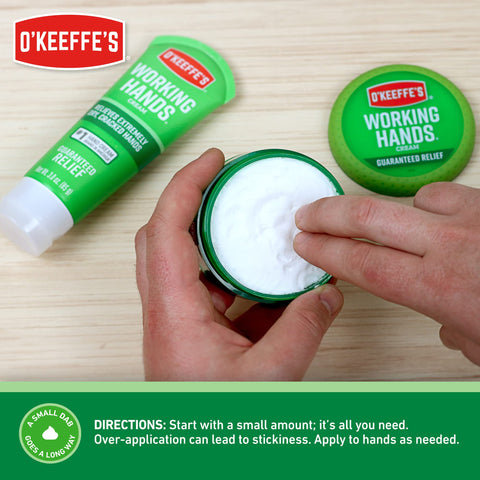 O'Keeffe's Working Hands Hand Cream; For Extremely Dry; Cracked Hands; 6.8 oz Jar (Value Size; Pack of 2)