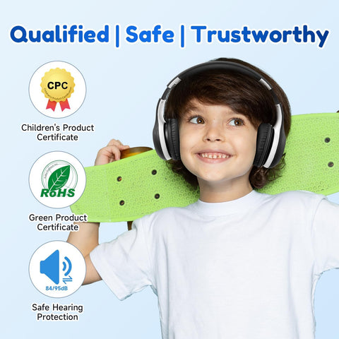 EarFun K2 Kids Bluetooth Headphones for School, Kids Headphones with Mic