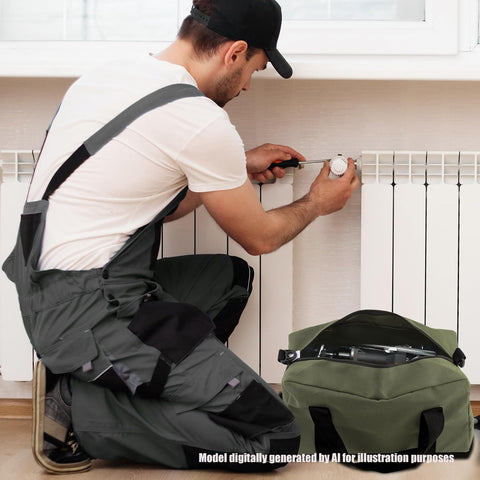 Small Tool Bag, Close Top Wide Mouth Tool Organizer Bag, Large Tool Bags